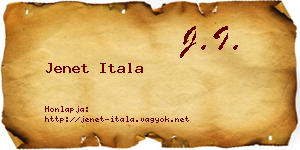 Jenet Itala névjegykártya